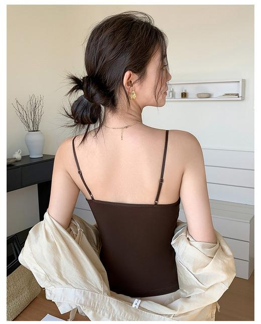 588839内部员工福利工作需要，弹力针织吊带背心，拍2发3,，顺丰包邮，文胸吊带2合1，均码高弹，140斤内可穿 商品图2