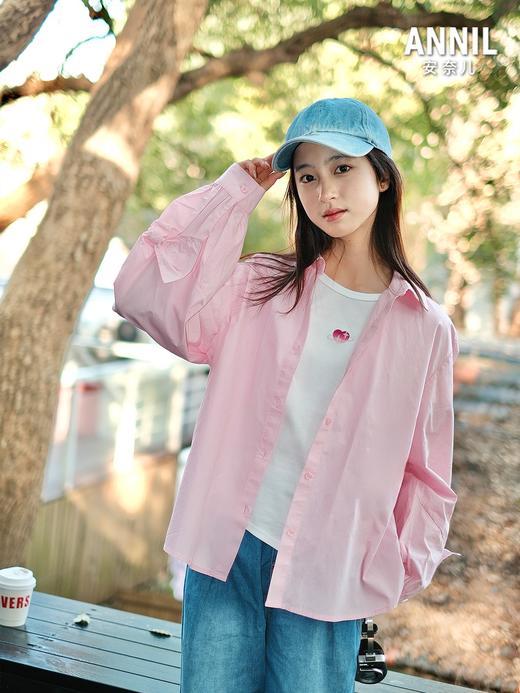 女童翻领长袖上衣春季新款安奈儿童装实体店同款AG511584 商品图0