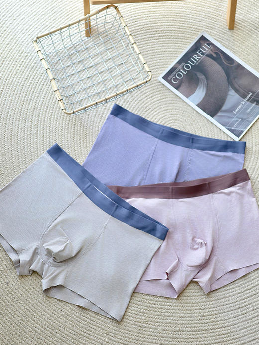 【男士内裤】72小时内发货 零感无痕 柔软丝滑 亲肤透气 3A抗菌内档 自由舒适感～ 商品图6