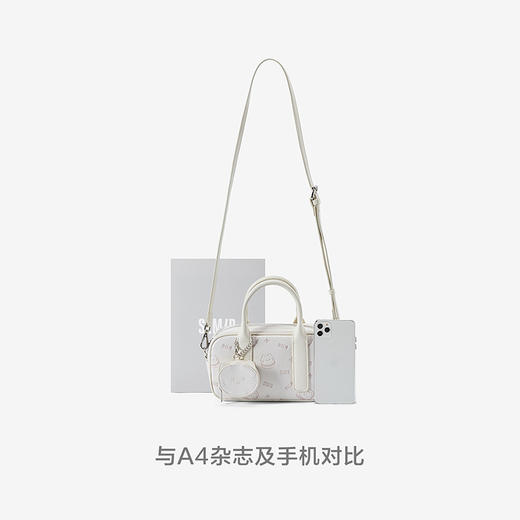 森马包包女斜挎包小众波士顿包手提保龄球包2025新款单肩包设计感 商品图4