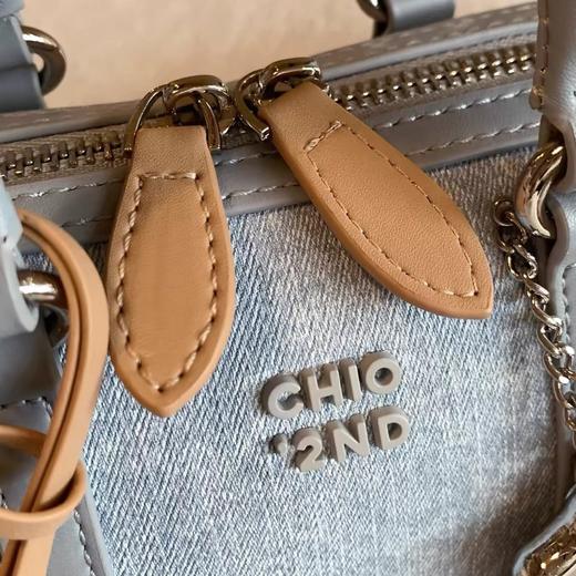 【做旧牛仔风，牛仔蓝波士顿包！】铂蓝海域枕头包包 女士新款百搭手提包 单肩斜挎包-QQ 商品图1