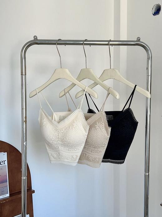 585006弹力蕾丝针织吊带背心，拍2发3,顺丰包邮，文胸吊带2合1 商品图8