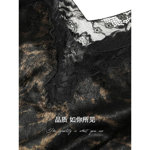 COCOBELLA重工刺绣蕾丝吊带背心夏可外穿打底黑金上衣VT0020 商品图4