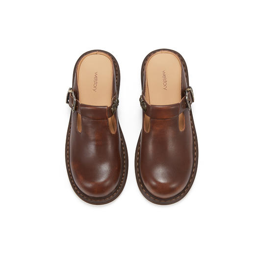 westory春夏穆勒鞋厚底半拖乐福女鞋55441 商品图2
