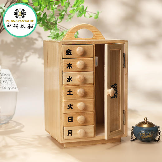 桐木手提柜实木箱子茶饼古典中式多层收纳药箱手饰桐木提篮 商品图4