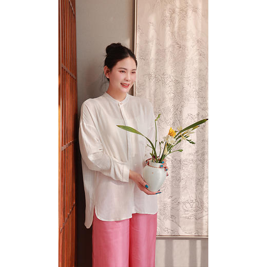 温小暖—酵洗亚麻衬衣（20710365）仅限女性使用 商品图2