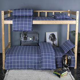 将军府/四件套双人床品/床单被套罩枕套40支纯棉/1.8m-2.0m床适用/格子克拉