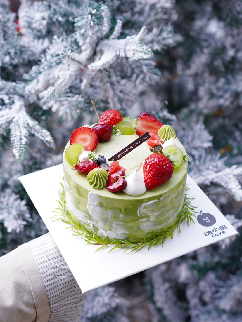 【抹茶柚子青提草莓】宇治抹茶+日本柚子+阳光玫瑰青提+丹东99草莓（因车厘子下架，表面装饰车厘子替换成黑莓）