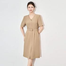 【高货wl】全新升级【铂金会员330/天猫439/差价109】(03853) 洛诗琳春款高级感通勤气质V领包臀裙时尚端庄大气连衣裙