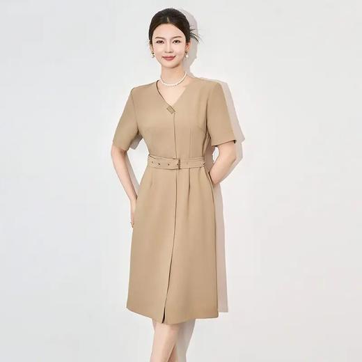 【高货wl】全新升级【铂金会员330/天猫439/差价109】(03853) 洛诗琳春款高级感通勤气质V领包臀裙时尚端庄大气连衣裙 商品图0