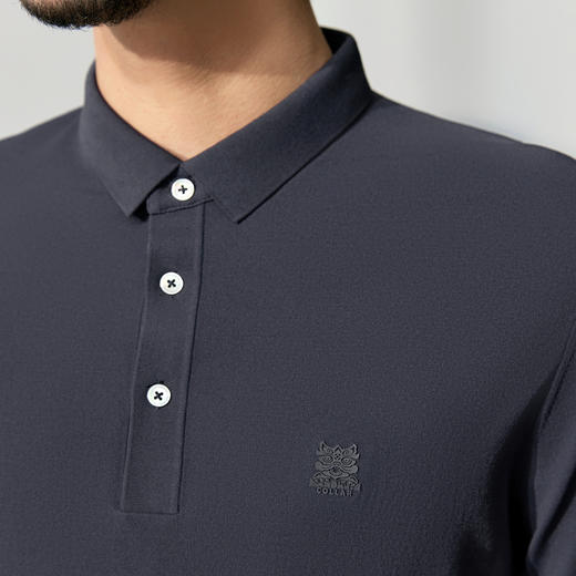 【中华立领系列】柒牌男装短袖polo衫夏季新款伊力特弹力翻领T恤128T72320 商品图2