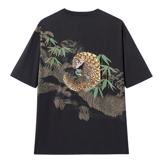 ONIARAI/鬼洗25春夏新品泥棒蓝如意鲮鲤绣花短袖T恤男式 25NOB31 商品图4