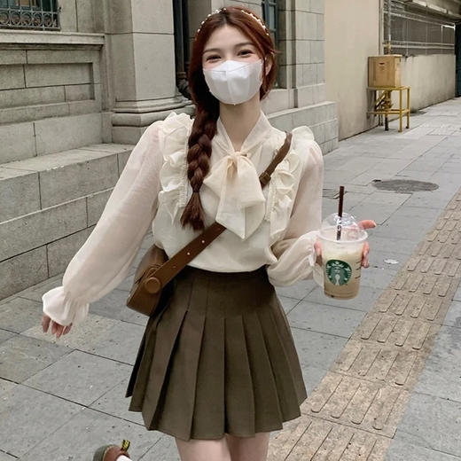 Beau Muse高腰显瘦百褶短裙 I 显腿长显高 立体百褶视觉显瘦 7款春夏百搭色可选 包容体重65-140斤（爆单3-5天发货） 商品图0