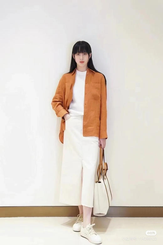 【3月7日 下午13:00 秒杀】女神节巨献：纯原 之禾走秀款 亚麻平纹POLO领衬衣 商品图5