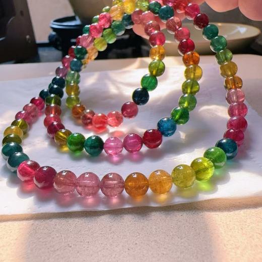 5mm-6mm多圈彩虹碧玺手串 商品图0
