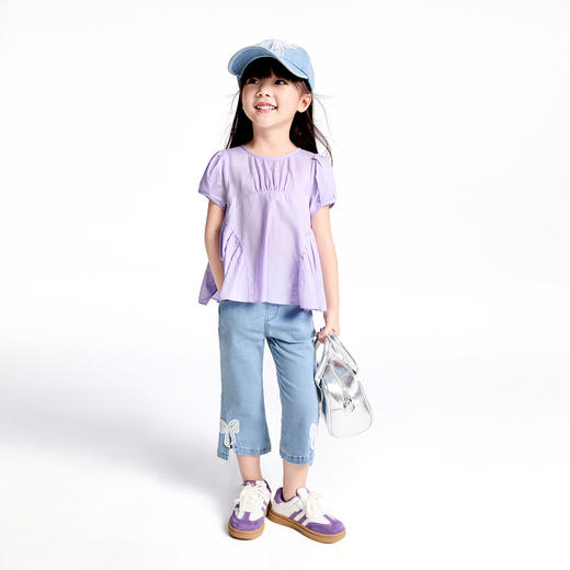 女童全腰七分牛仔裤夏季新款安奈儿童装实体店同款XG526693 商品图3