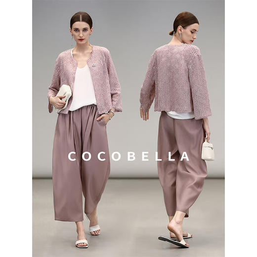 COCOBELLA设计师重工对丝亮片盘带绣花外套通勤开衫MZ3182-2 商品图2