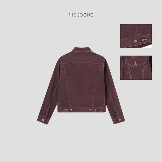 THESOONG"巴黎信笺"100%棉切割绒感翻领灯芯绒外套HDWT5047 商品图1