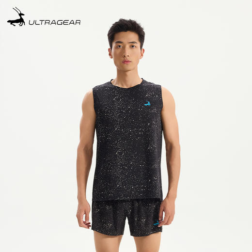 优极UG 星空·男女款3D增能弹力跑步无袖T恤 商品图1