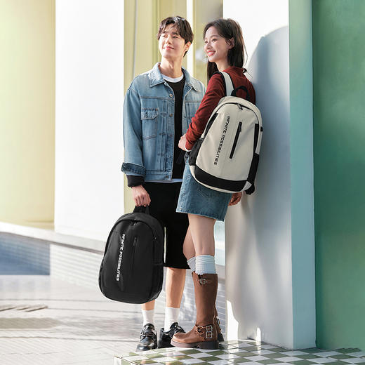 森马双肩包男大容量户外运动露营背包2025新款书包情侣款撞色潮流 商品图2