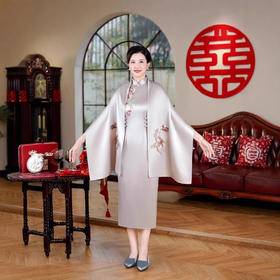 LHS-C170高端喜婆婆婚宴装平时可穿2025春季新款婚礼礼服高贵醋酸旗袍