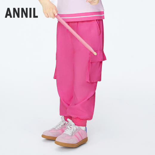 男女童全腰梭织长裤夏季新款安奈儿童装实体店同款XM526726 商品图2