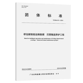 桥岛隧智能运维数据 沉管隧道养护工程T/GBAS 91—2024