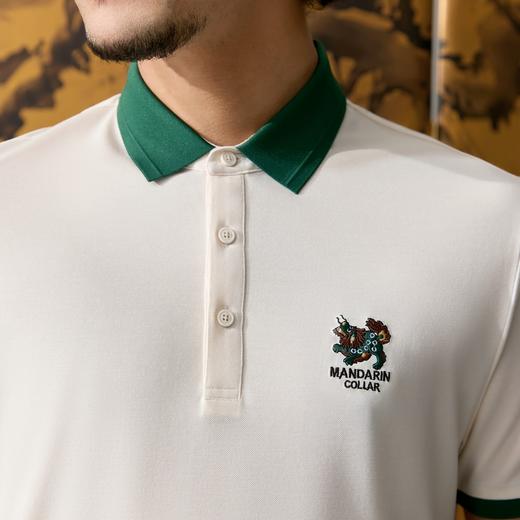 【天蚕系列】柒牌短袖Polo衫男士夏季新款时尚刺绣翻领T恤128T72290 商品图2