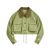 马登巴恩风浅春系鼠尾草绿多口袋翻领夹克猎装拼接领抽绳上衣春女 商品缩略图4