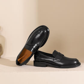 westory2024秋季新款时尚优雅单鞋气质百搭平底乐福鞋女W24CM74811