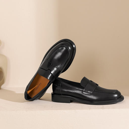 westory2024秋季新款时尚优雅单鞋气质百搭平底乐福鞋女W24CM74811 商品图0