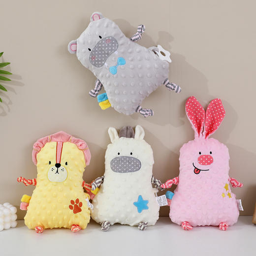 哄睡神器豆豆绒安抚巾玩偶玩具（婴儿可入口啃咬） 商品图0