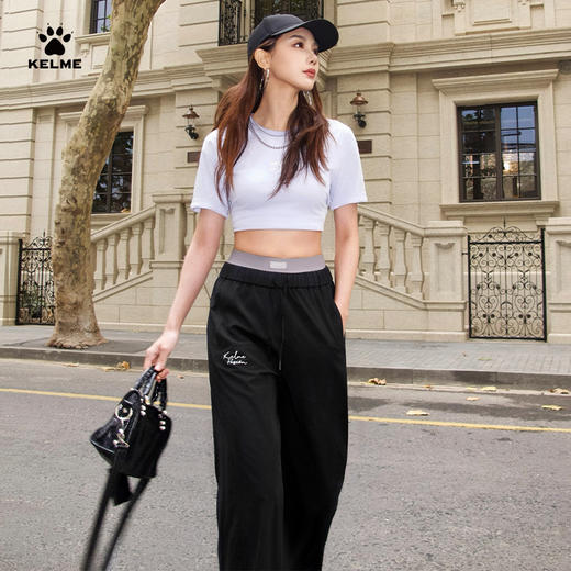 卡尔美新款马德里浪漫之境系列女士梭织阔腿裤 商品图2