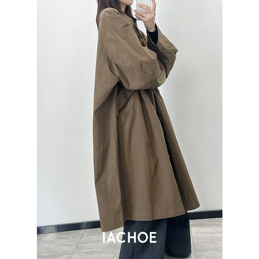 棉仓3571509002-IACHOE风衣复古宽松 商品图3