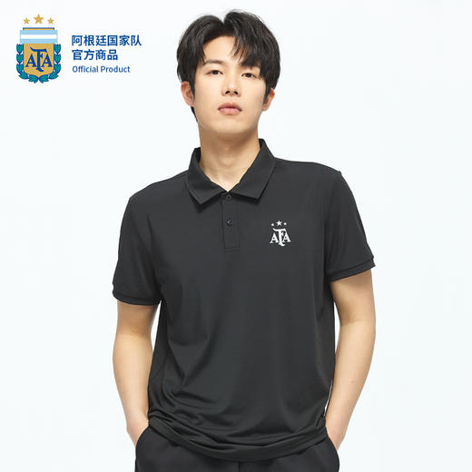 【官方正版】阿根廷国家队 | 夏季透气黑色男士Polo商务风 商品图3