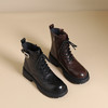 westory2024年秋冬新款优雅风厚底平跟百搭短靴马丁靴S24DS84861 商品缩略图0