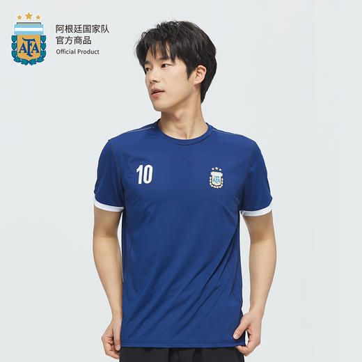 【官方正版】阿根廷国家队 | 夏季深蓝印号速干T恤运动短袖梅西 商品图2