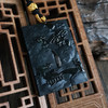 【天然正品】天然收藏级细腻冰种无纹裂雕山水平安无事牌墨翠吊坠51.2*38.5*6.7MM（皆取最大值）中性款现售价：12800！070325AH37 商品缩略图2