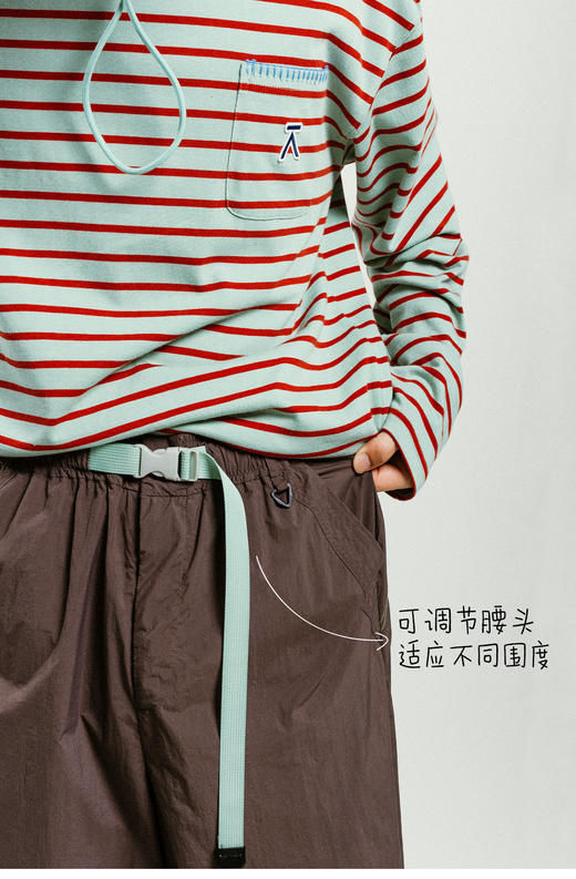 【童品会专属】 ACMEITEM爱棵米 户外亲子防泼水休闲长裤宽松明线耐磨长裤子男女GAG3020314A/GAG3020248A 商品图2