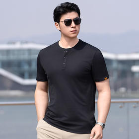 四代龙牙阿波罗POWER DRY速干亨利领短袖T恤