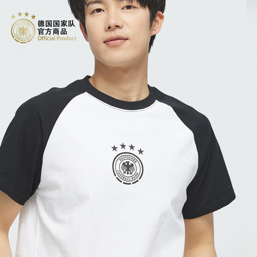【官方正版】德国国家队 | 春夏黑白拼色简约舒适短袖T恤球迷 商品图3