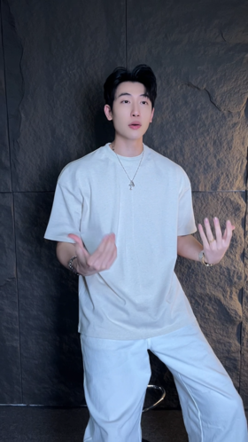 夏季新款时尚个性美式纯色双领口圆领短袖T恤百搭潮流复古上衣