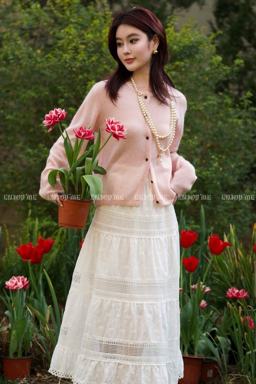 【门店同款】ENJOY春季蕾丝花边拼接蛋糕裙 161851922 商品图3