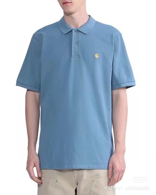卡哈特 25SS金标刺绣珠地网眼棉短袖Polo衫 Z-15077 商品图1