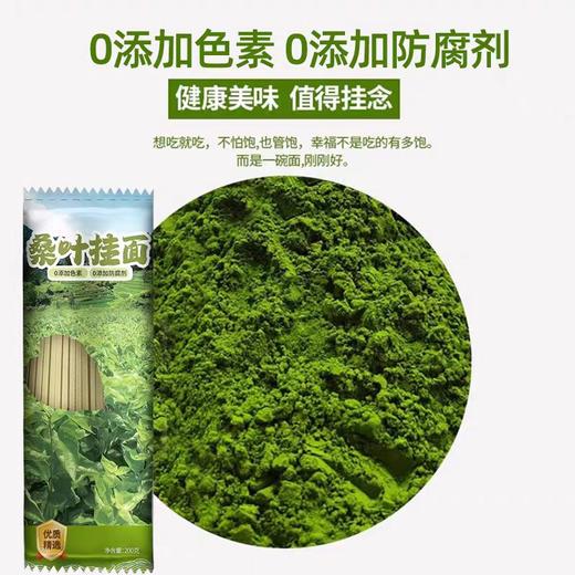 绿色桑叶面条 真桑叶  无添加  0色素 0防腐剂    营养均衡 零蔗糖添加 200g/袋 商品图4