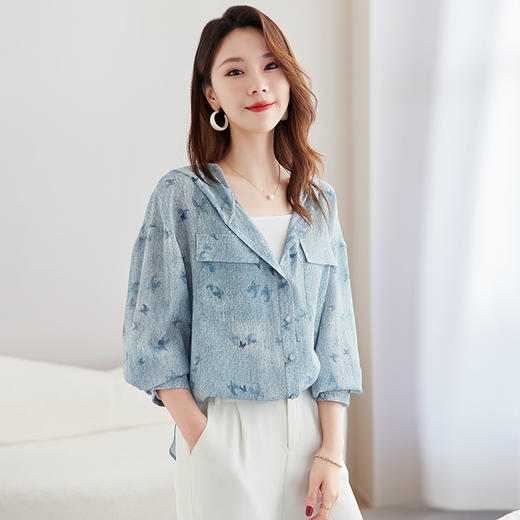 QS-12599362【真丝女装源头工厂】2025夏款真丝衬衫女高级感双绉衬衣12599362 商品图0