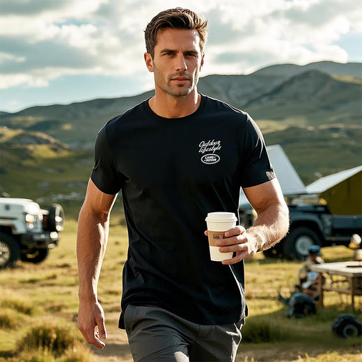 夏新品男士微弹短袖T恤defender图案设计印花越野户外露营休闲t NMT-2209 商品图0