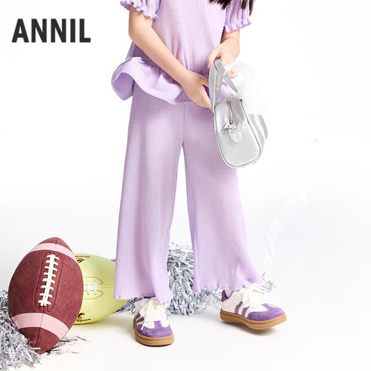 女童全腰梭织长裤夏季新款安奈儿童装实体店同款XG526708 商品图0