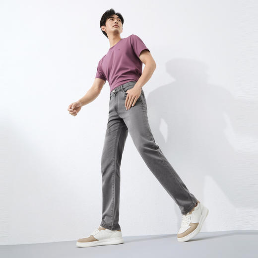 【炒洗牛仔】柒牌水洗牛仔裤男春季新款时尚潮流休闲耐磨直筒长裤128H70760 商品图3