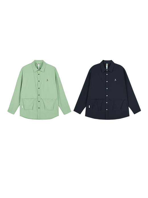 【十一破价福利】 ACMEITEM爱棵米 户外情侣防泼水工装衬衫防晒宽松长袖衬衣男女GAG3030975A 商品图4